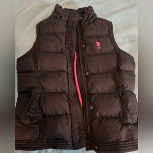 US Polo Black Puffer Vest Women’s Medium